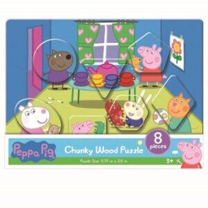Peppa Pig Wooden Puzzle Toddler Toy 8pc Chunky Playtime NWT